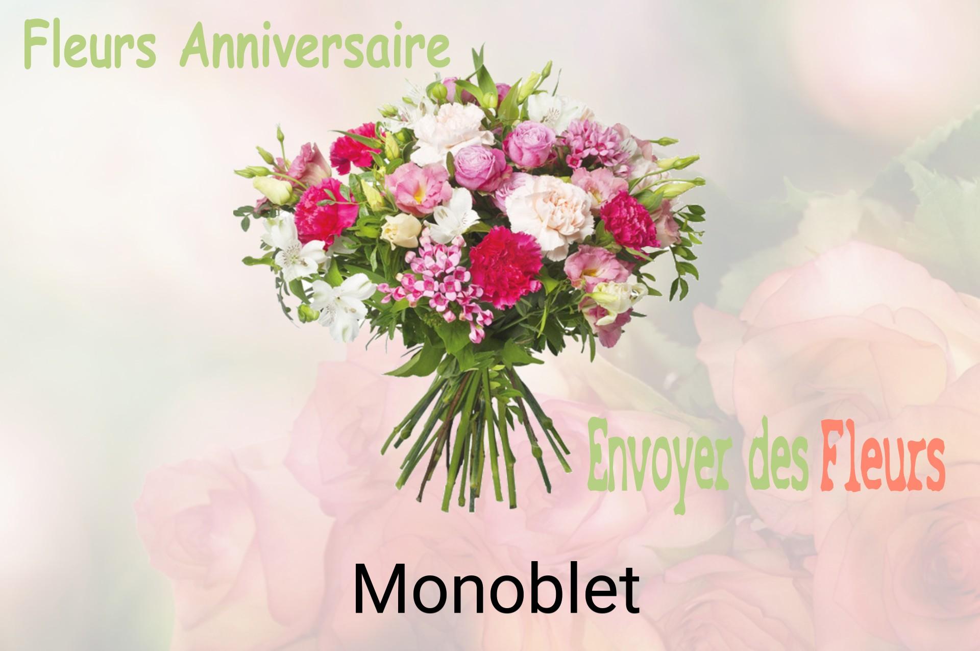 Bouquet de fleurs d’anniversaire livré à Monoblet