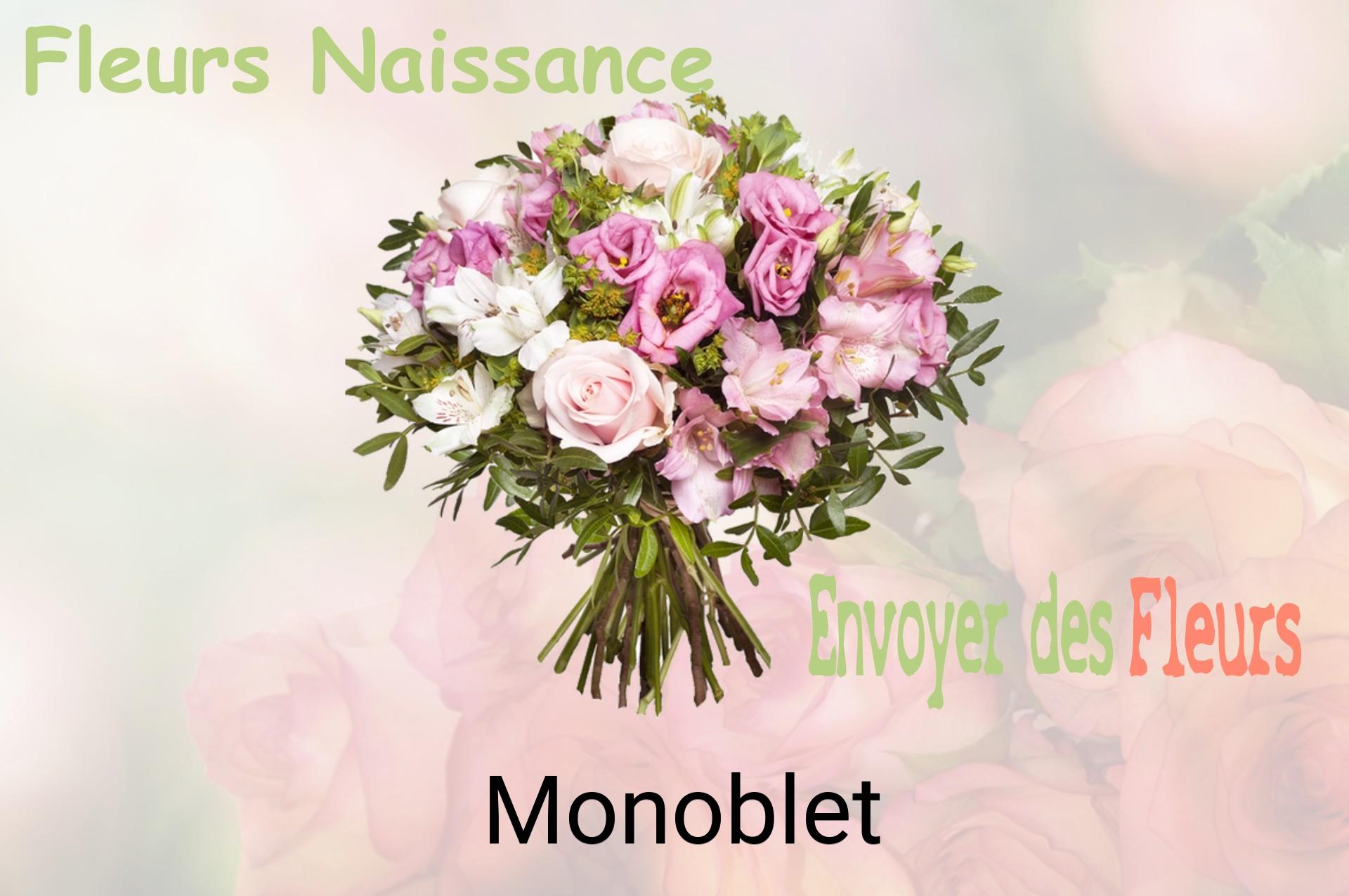 Bouquet de fleurs de naissance livré à Monoblet
